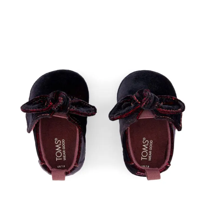 Toms Alpargatas Layette Alpargata Crib Shoe Dark Burgundy Velvet 8211 Kids Toms Alpargatas Layette Alpargata Crib Shoe Dark Burgundy Velvet 8211 Kids