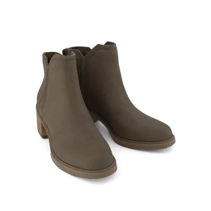 Toms Boots and Booties Hailey Ankle Boot Water Resistant Canteen Nubuck Leather 8211 Women
