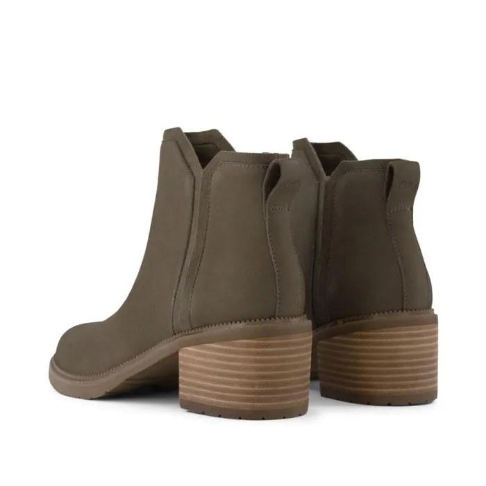 Toms Boots and Booties Hailey Ankle Boot Water Resistant Canteen Nubuck Leather 8211 Women