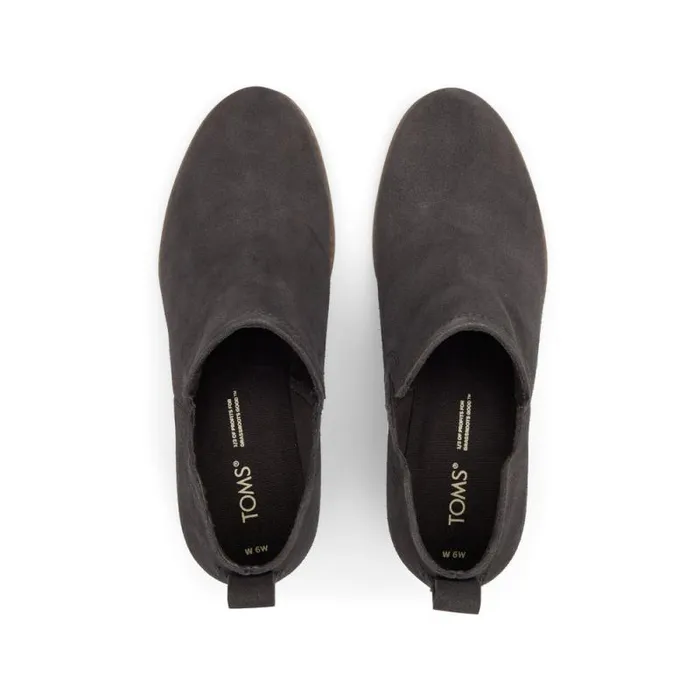 Toms Boots and Booties Kallie Wedge Bootie Grey Suede 8211 Women Toms Boots and Booties Kallie Wedge Bootie Grey Suede 8211 Women