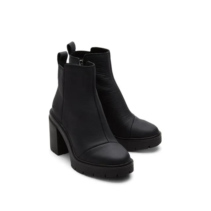 Toms Boots and Booties Rya Heeled Boot All Black Leather 8211 Women Toms Boots and Booties Rya Heeled Boot All Black Leather 8211 Women