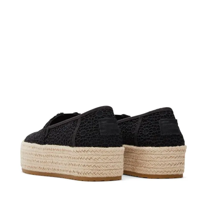 Toms Espadrilles Valencia Platform Espadrille Moroccan Crochet Black 8211 Women