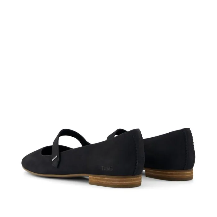 Toms Flats and Loafers Bianca Flat Black Leather 8211 Women