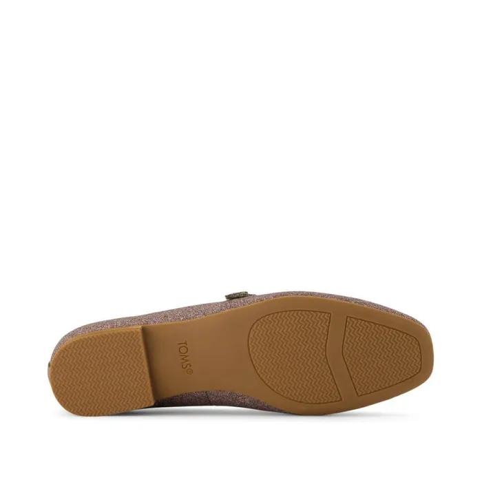 Toms Flats and Loafers Bianca Flat Champagne Rainbow Glitter 8211 Women
