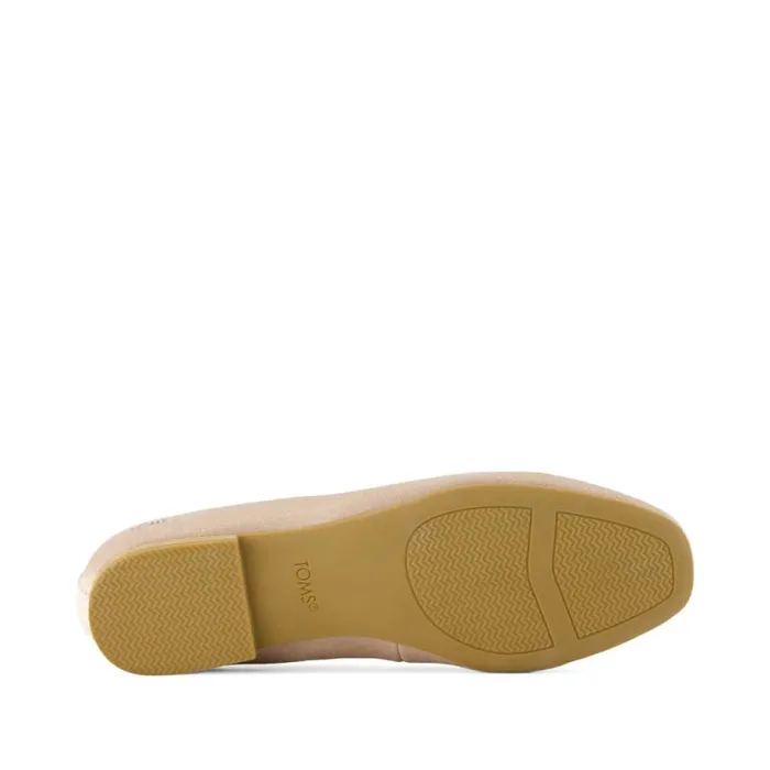 Toms Flats and Loafers Briella Flat Pale Rose Metallic Suede 8211 Women