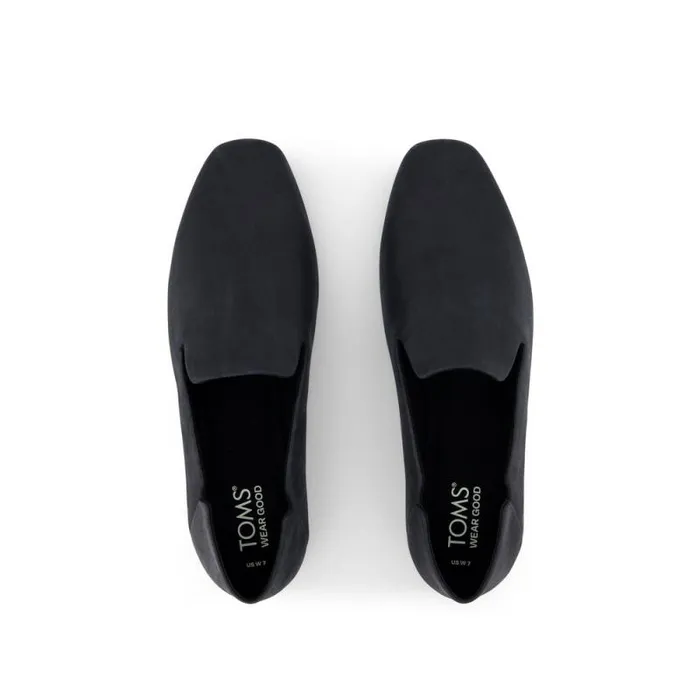 Toms Flats and Loafers Lara Flat Black Leather 8211 Women Toms Flats and Loafers Lara Flat Black Leather 8211 Women