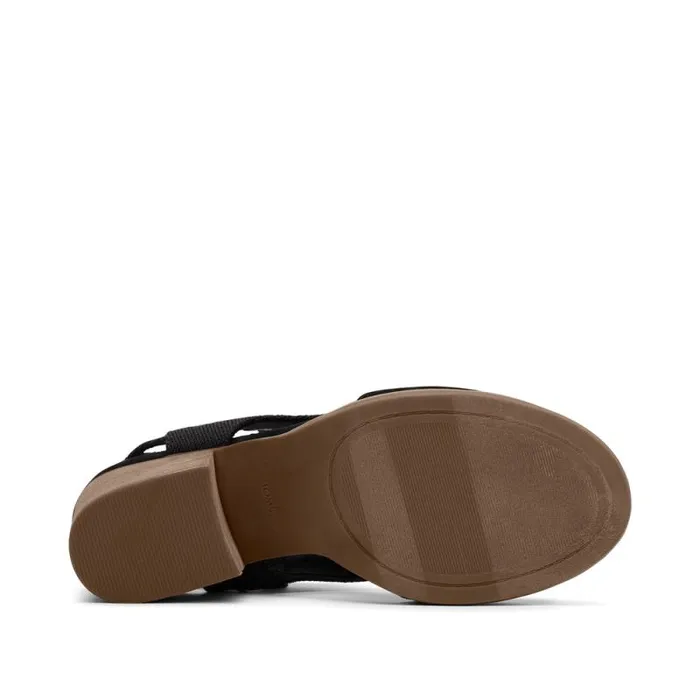 Toms Heels and Wedges Eliana Heeled Sandal Black Suede 8211 Women
