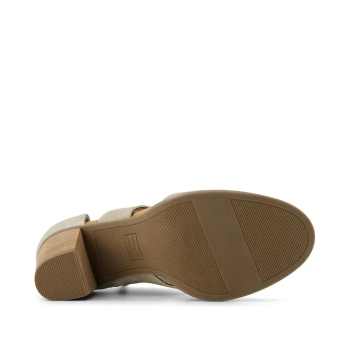 Toms Heels and Wedges Milan Closed Toe Heel Champagne Metallic Suede 8211 Women