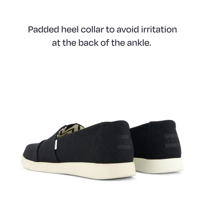Toms Slip Ons Alpargata Plus Black Heritage Canvas 8211 Women Toms Slip Ons Alpargata Plus Black Heritage Canvas 8211 Women