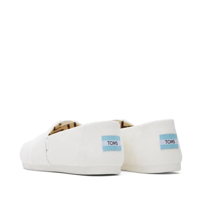 Toms Slip Ons Alpargata White Recycled Cotton Canvas 8211 Women Toms Slip Ons Alpargata White Recycled Cotton Canvas 8211 Women