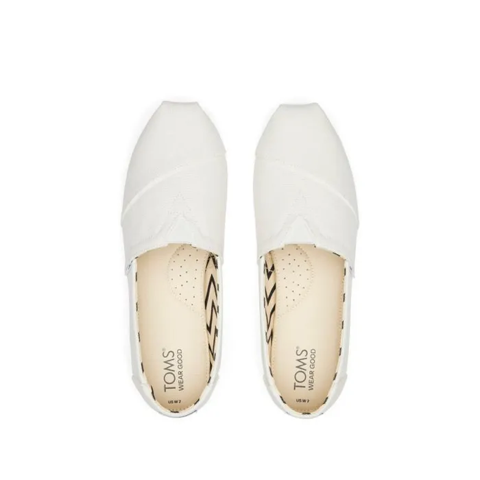 Toms Slip Ons Alpargata White Recycled Cotton Canvas 8211 Women Toms Slip Ons Alpargata White Recycled Cotton Canvas 8211 Women
