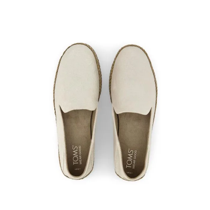 Toms Slip Ons Carolina Espadrille Metallic Champagne Suede 8211 Women