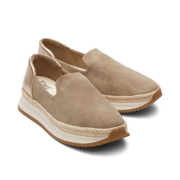 Toms Slip Ons Jocelyn Espadrille Sneaker Suede Dune 8211 Women