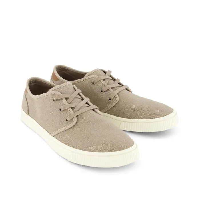 Toms Sneakers Carlo LaceUp Sneaker Taupe Heritage Canvas 8211 Men