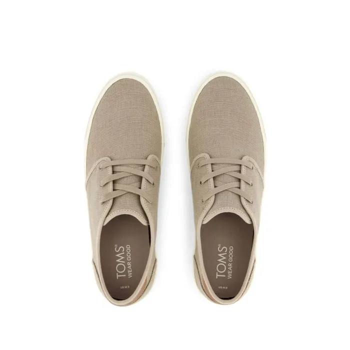 Toms Sneakers Carlo LaceUp Sneaker Taupe Heritage Canvas 8211 Men