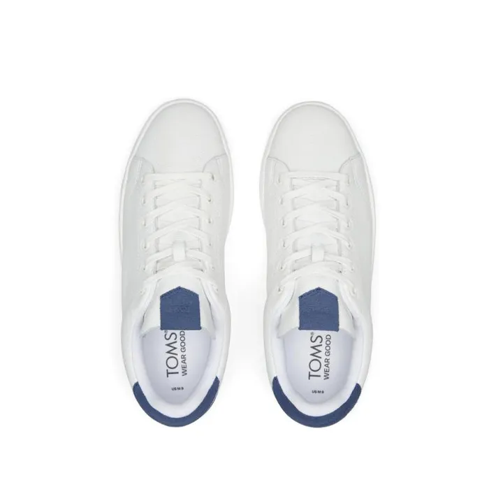 Toms Sneakers TRVL LITE LaceUp Sneaker White And Blue Leather 8211 Men Toms Sneakers TRVL LITE LaceUp Sneaker White And Blue Leather 8211 Men