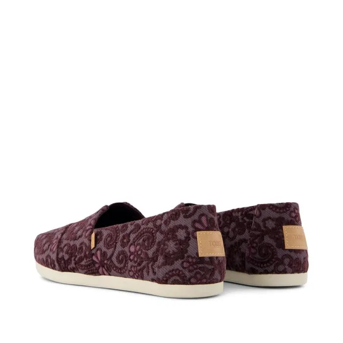 Toms TOMS Classics Alpargata Cloudbound Blackberry Floral Brocade 8211 Women