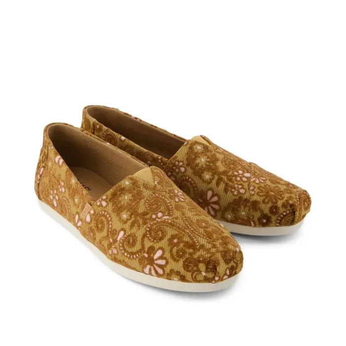Toms TOMS Classics Alpargata Cloudbound Golden Honey Floral Brocade 8211 Women Toms TOMS Classics Alpargata Cloudbound Golden Honey Floral Brocade 8211 Women