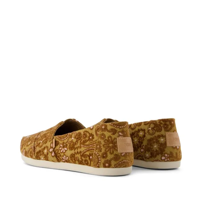 Toms TOMS Classics Alpargata Cloudbound Golden Honey Floral Brocade 8211 Women Toms TOMS Classics Alpargata Cloudbound Golden Honey Floral Brocade 8211 Women