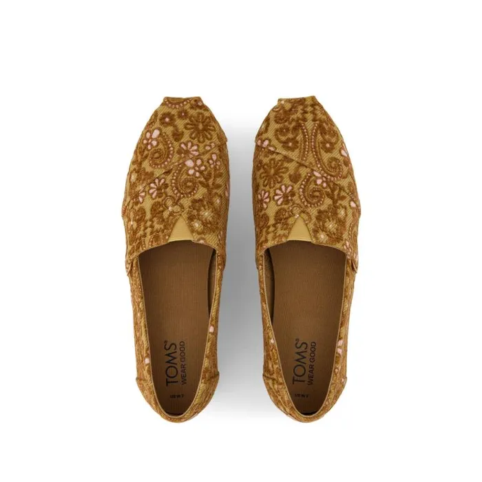 Toms TOMS Classics Alpargata Cloudbound Golden Honey Floral Brocade 8211 Women Toms TOMS Classics Alpargata Cloudbound Golden Honey Floral Brocade 8211 Women