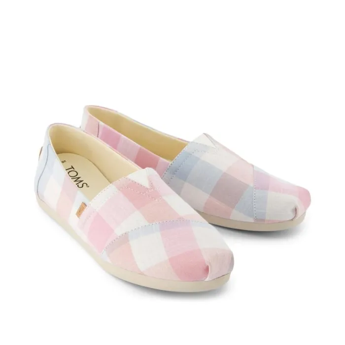 Toms TOMS Classics Alpargata Cloudbound Pink Picnic Plaid 8211 Women Toms TOMS Classics Alpargata Cloudbound Pink Picnic Plaid 8211 Women