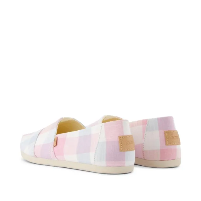 Toms TOMS Classics Alpargata Cloudbound Pink Picnic Plaid 8211 Women Toms TOMS Classics Alpargata Cloudbound Pink Picnic Plaid 8211 Women