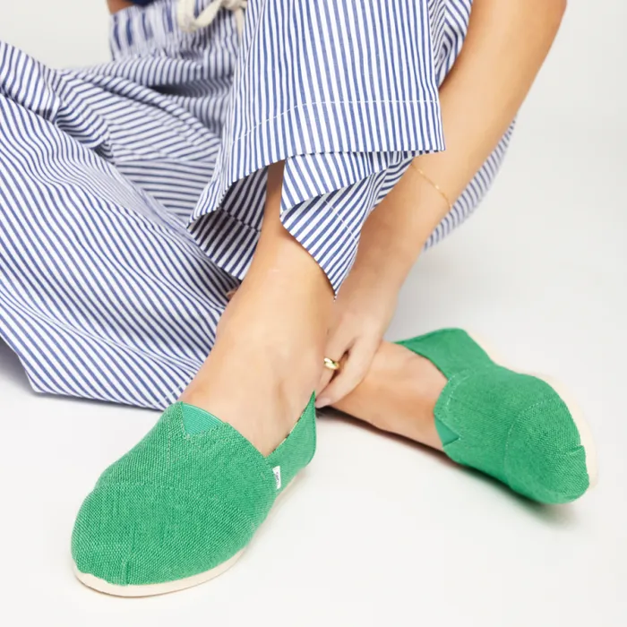 Toms TOMS Classics Alpargata Deep Mint Heritage Canvas 8211 Women