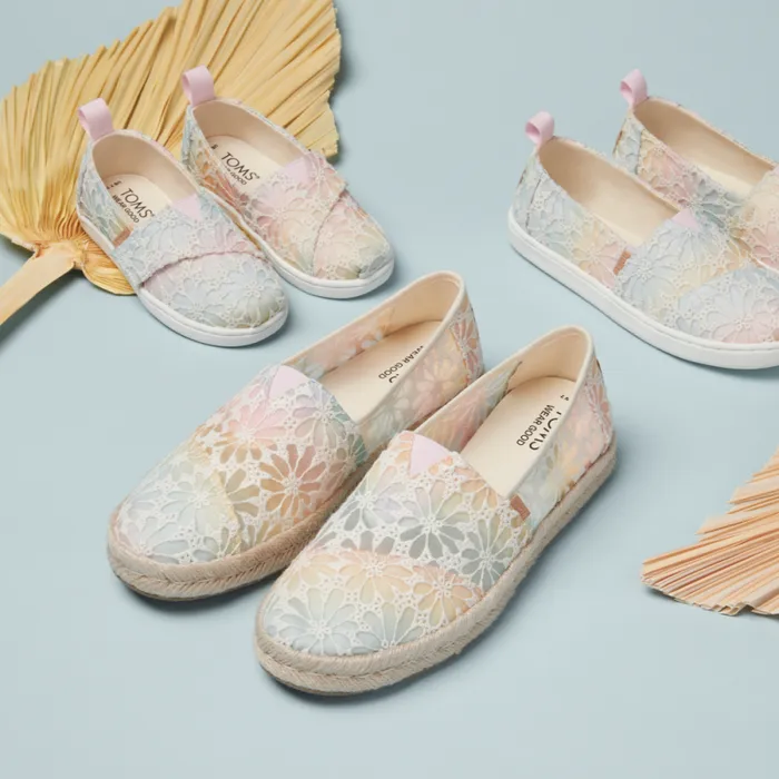 Toms TOMS Classics Alpargata Toddler Shoe Floral Lace Ombre 8211 KidsWomen
