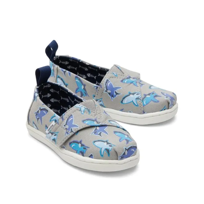 Toms TOMS Classics Alpargata Toddler Shoe Great White Sharks 8211 KidsWomen