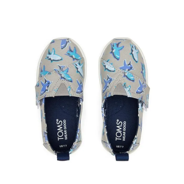 Toms TOMS Classics Alpargata Toddler Shoe Great White Sharks 8211 KidsWomen