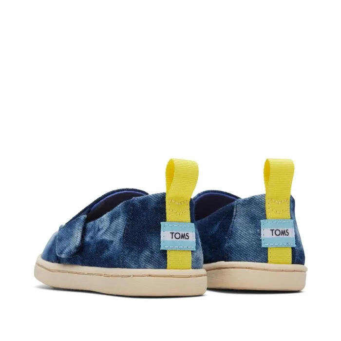 Toms TOMS Classics Alpargata Toddler Shoe Navy Washed Denim Ligthning Bolt 8211 KidsWomen