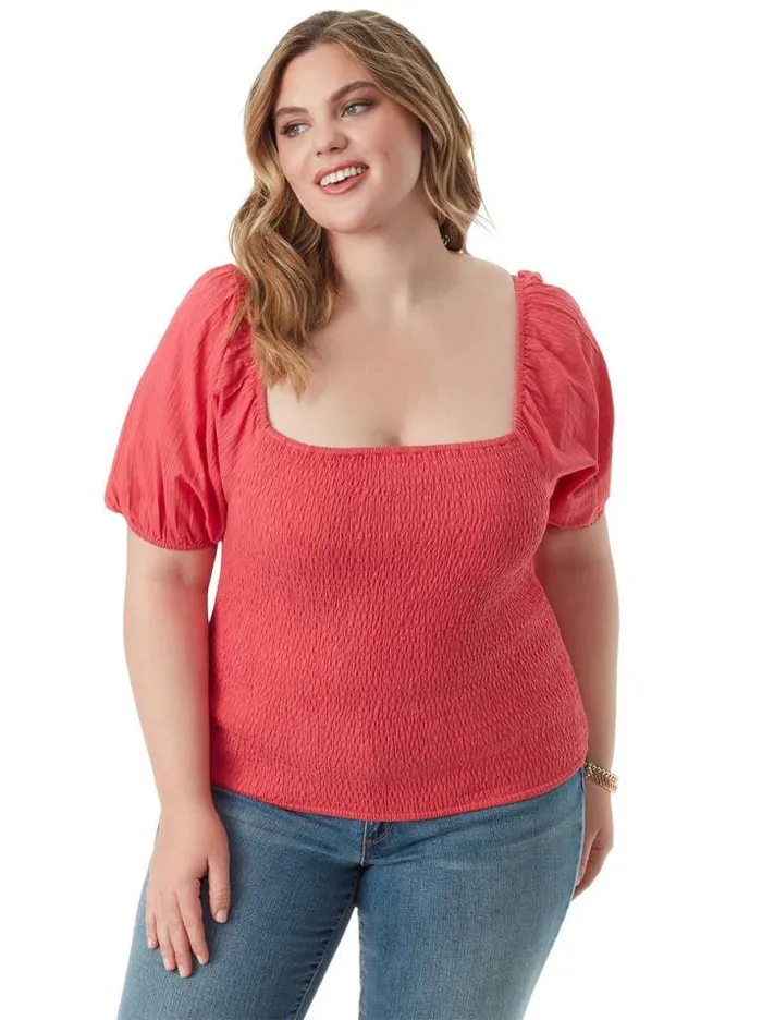 Tops Clothing Jessica Simpson Diamond Top In Claret Red