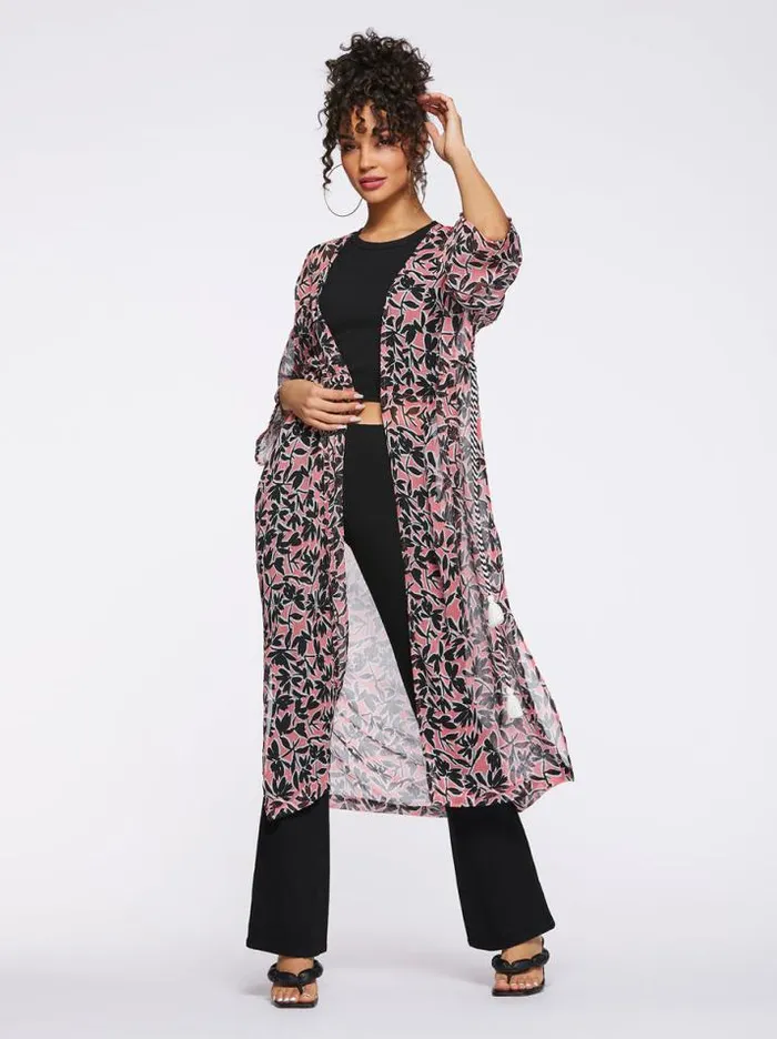 Tops Clothing Jessica Simpson Lailaa Kimono In Flora Brushes