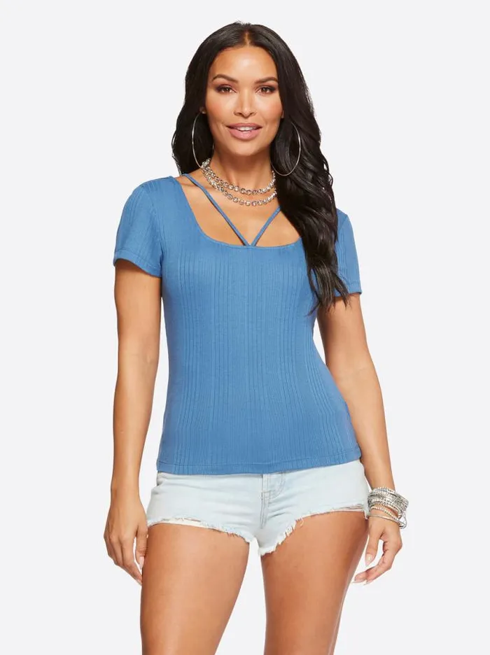 Tops Clothing Jessica Simpson Pippa Top In Sargasso Sea