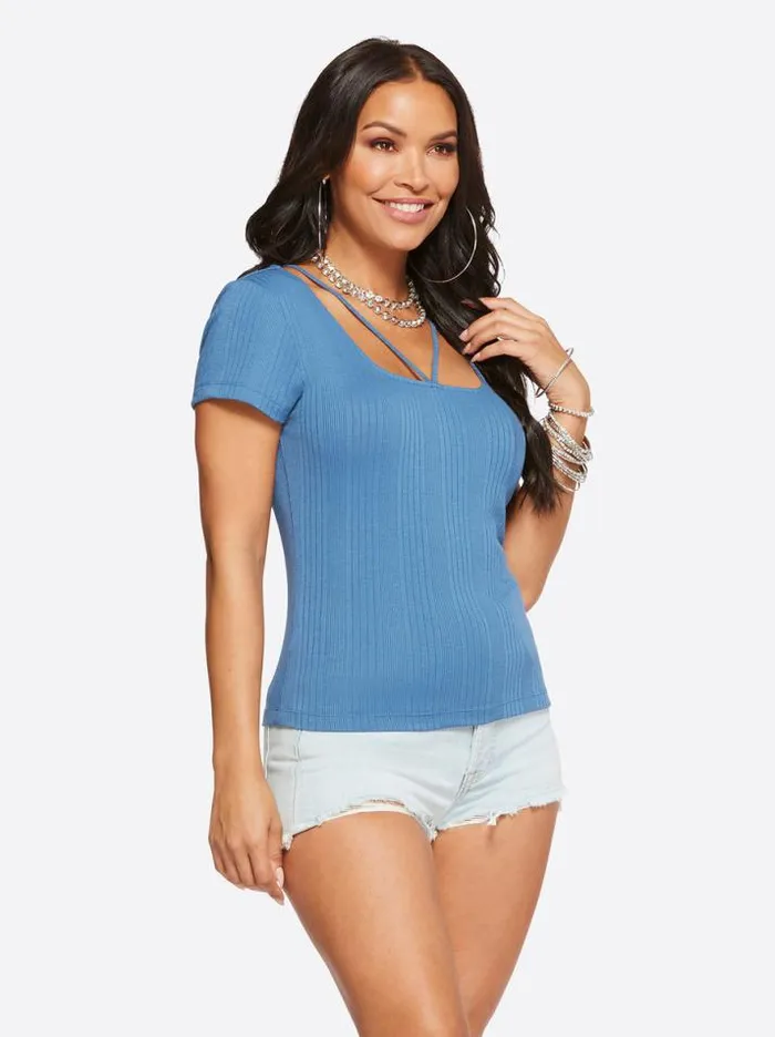 Tops Clothing Jessica Simpson Pippa Top In Sargasso Sea