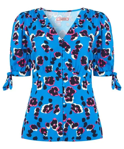Tops Tunics and Blouses Joebrowns Apparel Alluring Animal Blouse Blue Tops Tunics and Blouses Joebrowns Apparel Alluring Animal Blouse Blue