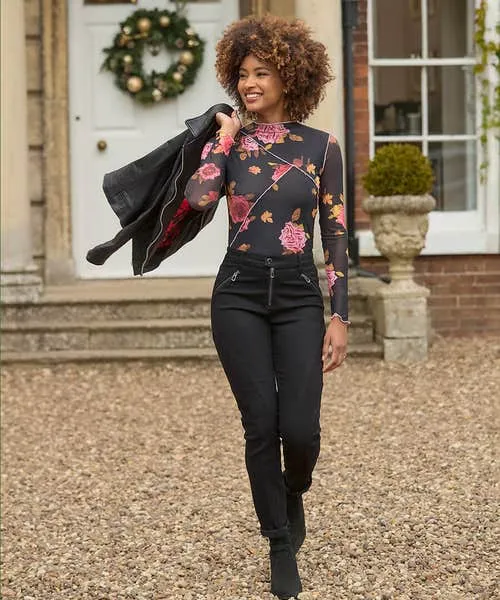 Tops Tunics and Blouses Joebrowns Apparel Florence Mesh Top Black Tops Tunics and Blouses Joebrowns Apparel Florence Mesh Top Black