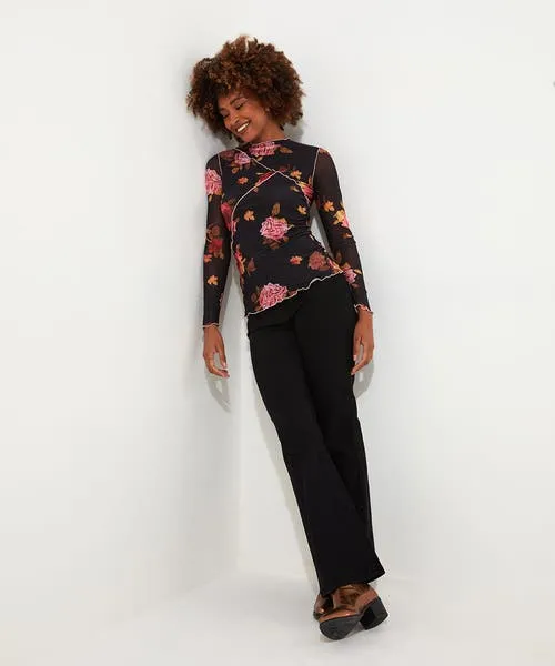 Tops Tunics and Blouses Joebrowns Apparel Florence Mesh Top Black Tops Tunics and Blouses Joebrowns Apparel Florence Mesh Top Black