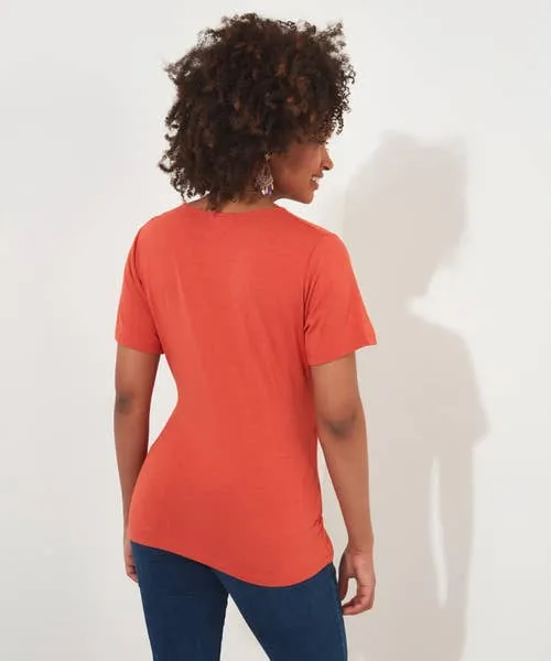 Tops Tunics and Blouses Joebrowns Apparel Remarkable Wrap Top Rust