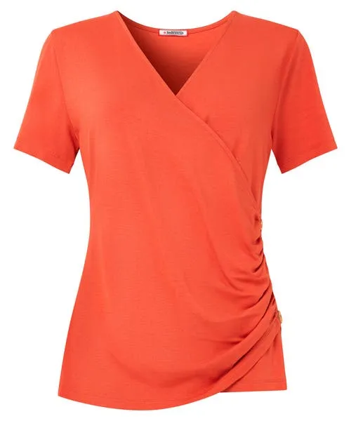 Tops Tunics and Blouses Joebrowns Apparel Remarkable Wrap Top Rust