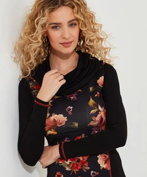 Tops Tunics and Blouses Lovely Lace Trim Jersey Tunic Black 8211 Joebrowns Apparel