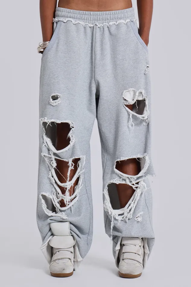 Tops Women Distressed Monster Joggers In Loopback Jaded London