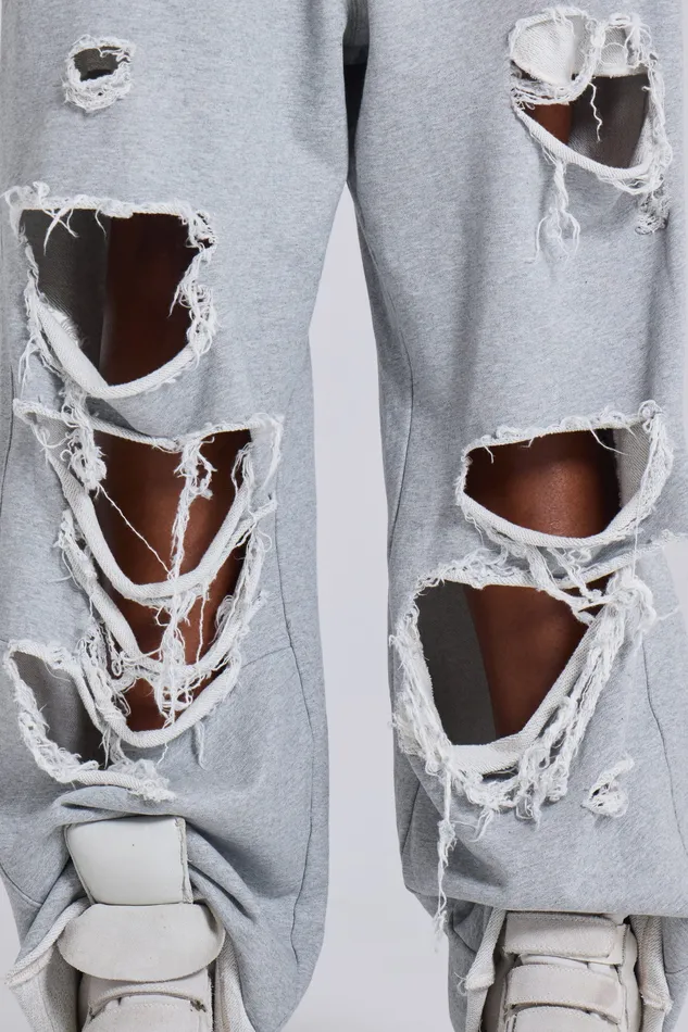 Tops Women Distressed Monster Joggers In Loopback Jaded London