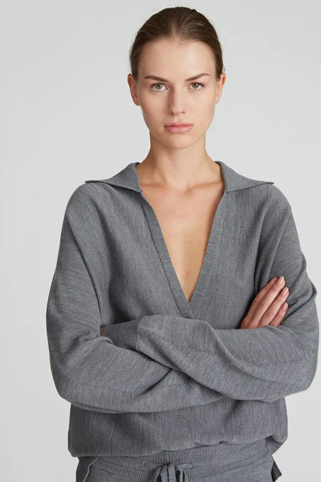 Tops Women Halston Frankie Sweater Medium Heather Grey