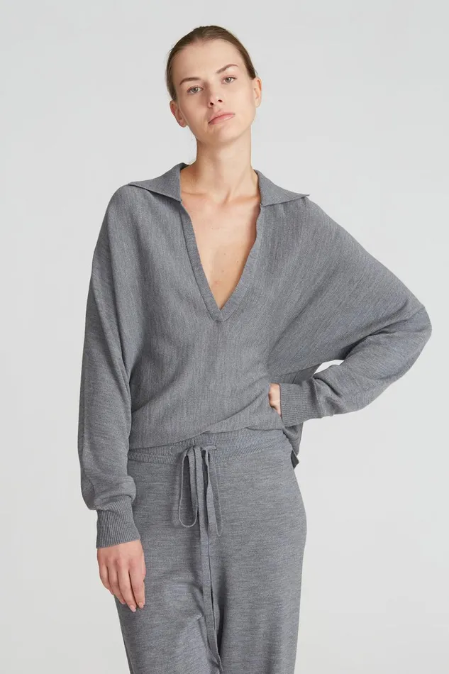 Tops Women Halston Frankie Sweater Medium Heather Grey