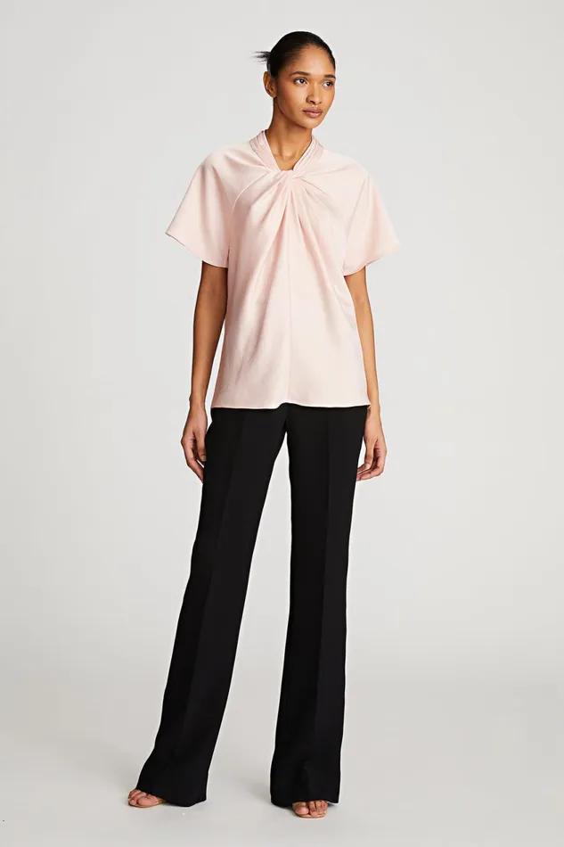 Tops Women Halston Nelia Top In Double Satin Rose