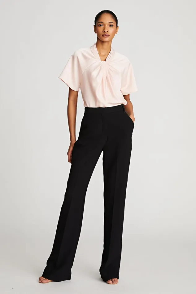 Tops Women Halston Nelia Top In Double Satin Rose