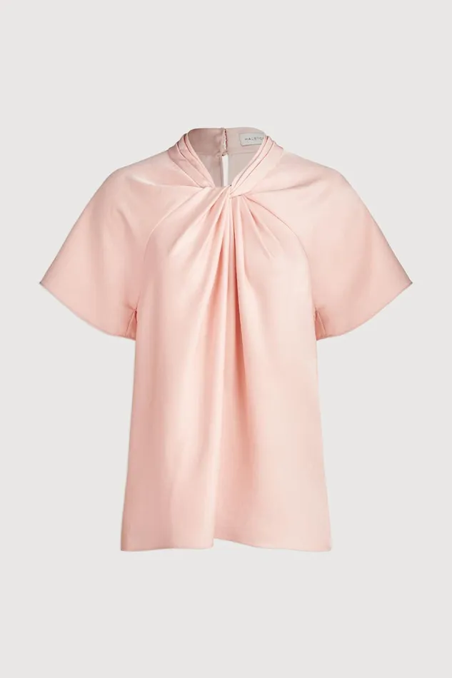 Tops Women Halston Nelia Top In Double Satin Rose