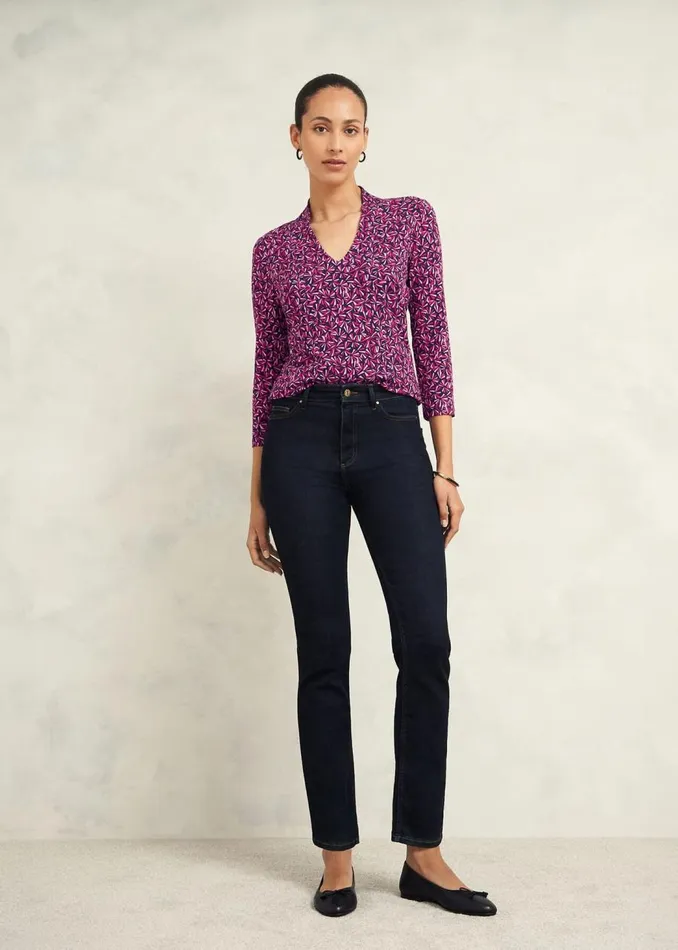 Tops Women HOBBS Aimee Printed Top Pink Multi