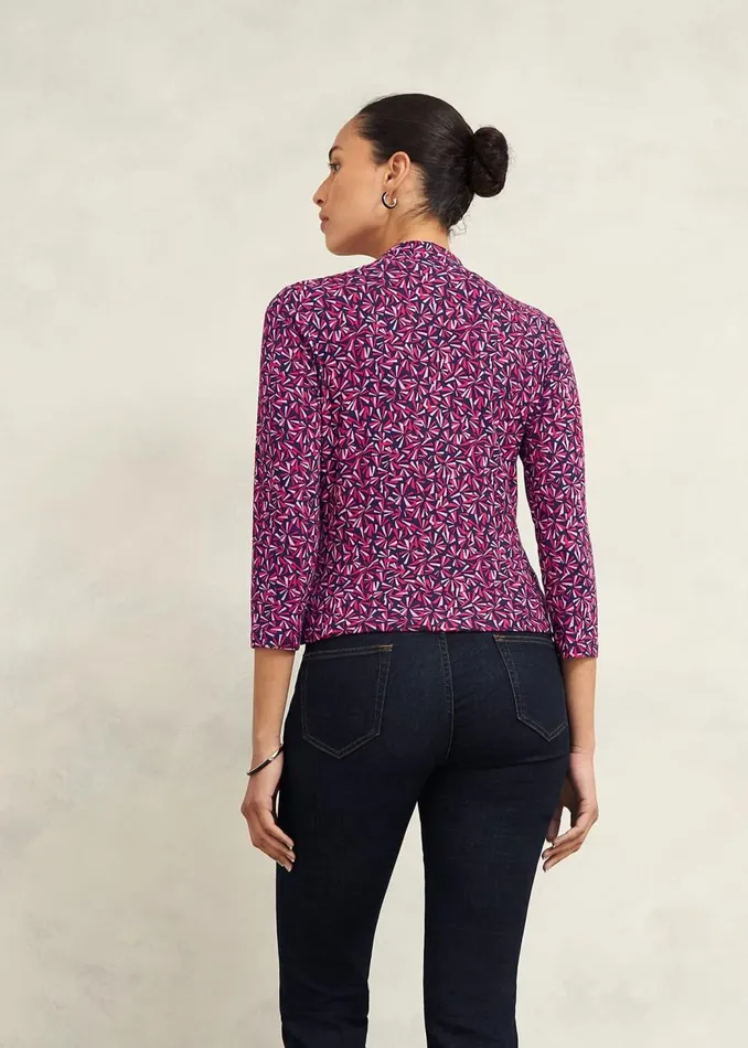 Tops Women HOBBS Aimee Printed Top Pink Multi